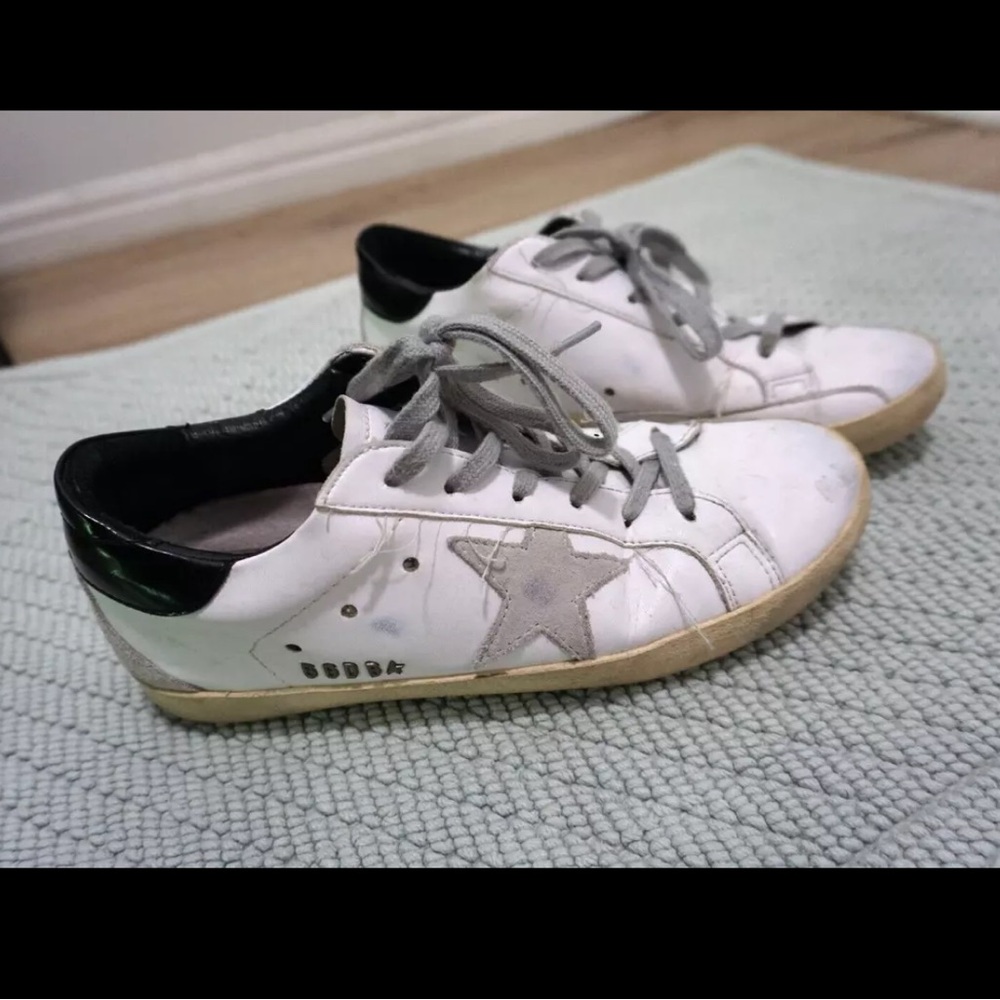 GGDB Golden Goose Super-Star Womens White Leather Sneakers Size 8